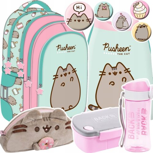  Rucsac PUSHEEN ST.Right MINT Cat Kitten PENTRU FATA CLASELE 1-3 + alte 5 produse