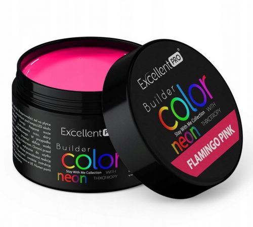  EXCELLENT PRO BUILDER GEL BUILDING GEL NEON PINK FLAMINGO PINK 15 g