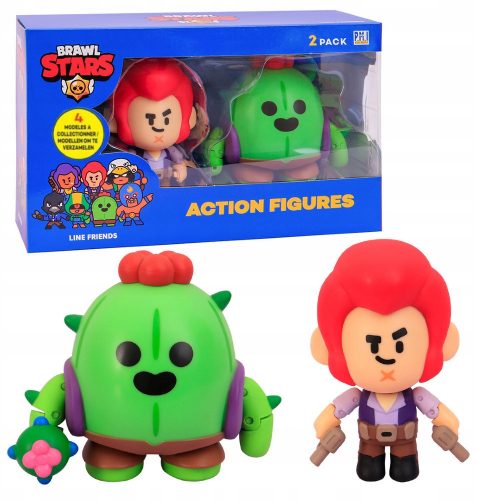  BRAWL STARS SET 2 FIGURINE MARI SPIKE SI COLT 11,5 CM