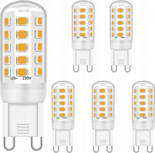  Becuri LED G9 5 W, inlocuire becurilor cu halogen, 5 bucati alb cald