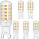  Becuri LED G9 5 W, inlocuire becurilor cu halogen, 5 bucati alb cald