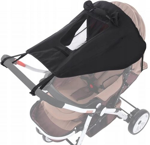  Umbrela pentru carucior SAIL, CARCASA CARUEU BEBE, MARE, 66 cm, negru