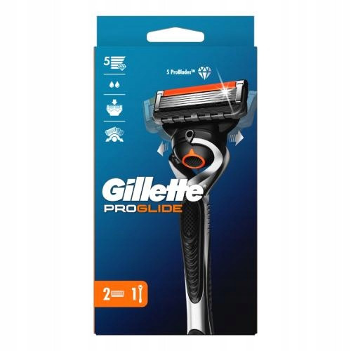  Brici pentru bărbați Gillette ProGlide, 2 cartușe de schimb