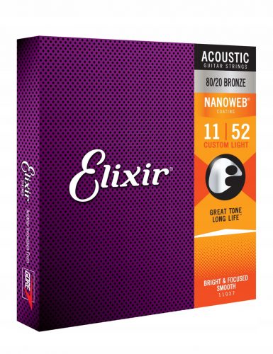  Elixir NanoWeb Phosphor Bronze șiruri 11-52 16027