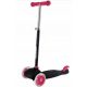  SCOOTER TREI ROȚI LED, Strălucitor, SIGUR, 50KG, stabil, roz