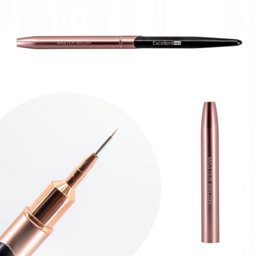  EXCELENT PRO MASTER BRUSH PERIE SUBTIRE PENTRU DECORATII GEL ROSE GOLD 3mm