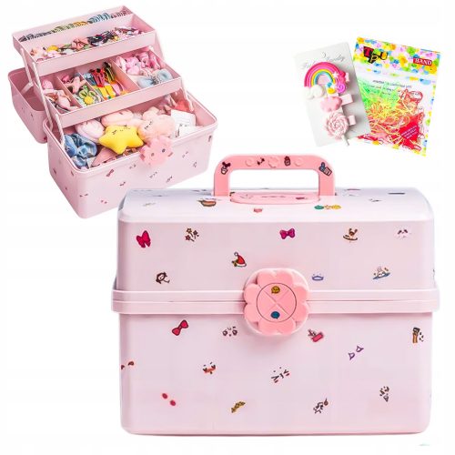  CUTIE ORGANIZATOR PENTRU ACCESORII PĂR BIJUTERII PINK STACKERS KIDS