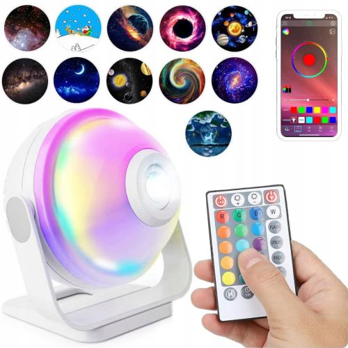  PROIECTOR SMART PLANETARIUM STELE RGBW LAMPĂ DE NOAPTE BT SPEAKER APP LA DISTANȚĂ