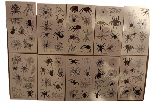  Tatuaje lavabile SPIDERS SPIDER mix MEGA 10 SETURI DE COSPLAY DE HALLOWEN