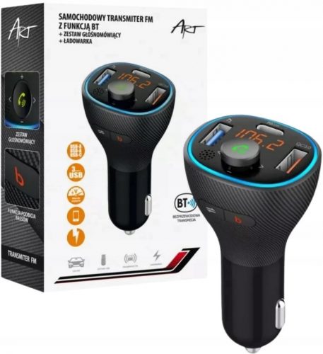  Transmițător auto FM MP3 cu funcție BT, USB