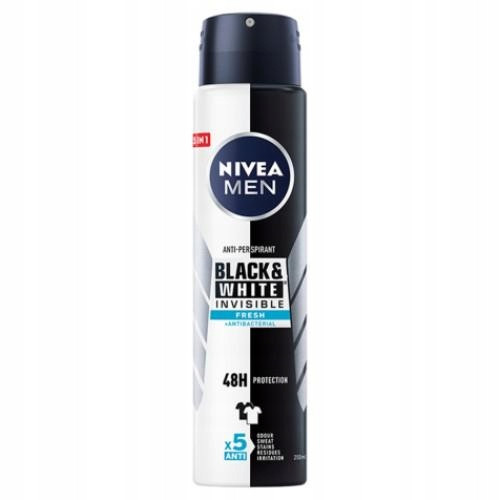  Spray antiperspirant Nivea Men Black and White Invisible Fresh 250 ml