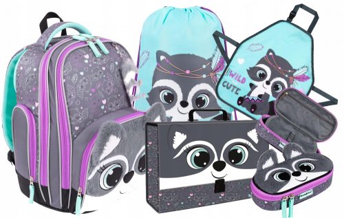  RUCSAC SCOALA BABMIBO RACOON RACCOON PREMIUM DE PLUS UșOR + alte 4 produse