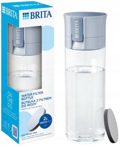  Flacon filtrant apa Brita Vital 0.6L 2 cartuse Albastru