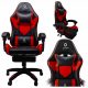  Scaun gaming DUNMOON 8979, piele ecologica neagra si rosie