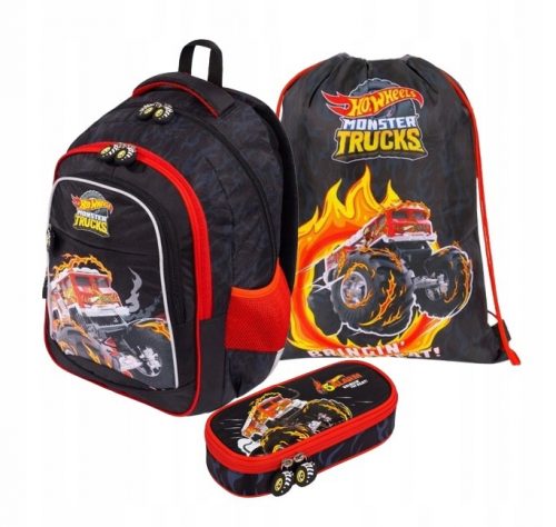  Rucsac școală cu mai multe compartimente Hot Wheels Majewski Multicolor 22 l + alte 2 produse