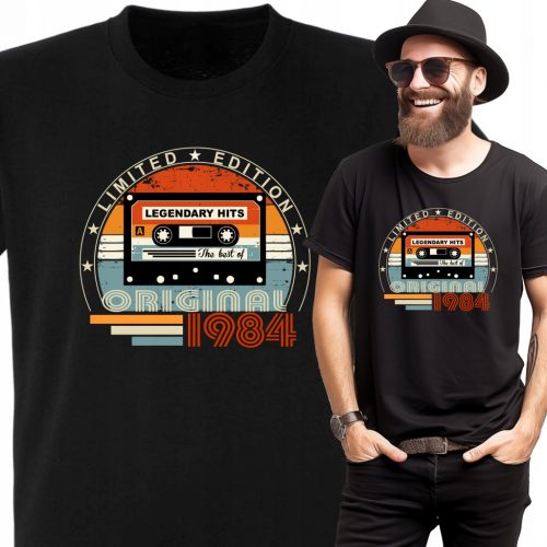  Tricou ziua de nastere 40 50 30 Cadou pentru tata sotul 1984 Caseta vintage