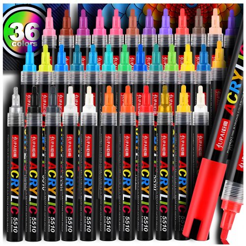  MARKER ACRILICE SET 36 Markere Markere Markere Jupai WATERPROOF