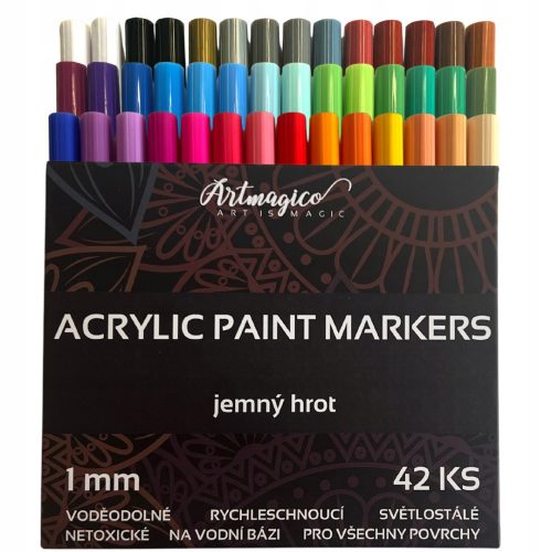  Artmagico Marker acrilic cu vârf fin (1 mm) 42 buc