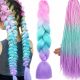  PĂR ARTIFICIAL SINTETIC PENTRU împletituri Impletituri Dreadlocks EXTENSII UNICORN