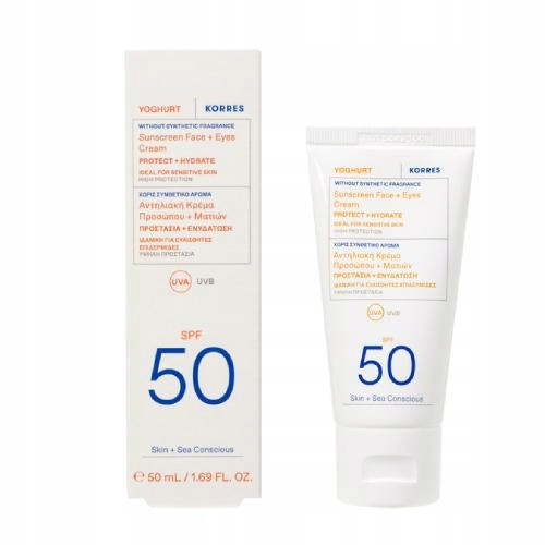  KORRES YOGHURT Cremă-gel de protecție pentru față și ochi SPF50, 50ml