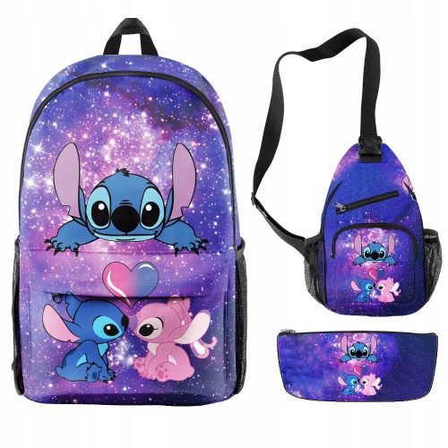  SET RUACAC SCOALA STICH TUIE GEANT 3IN1, Lilo and Stitch, Multicolor