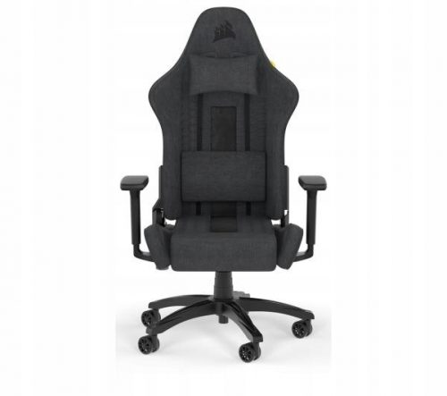  Scaun de joc relaxat Corsair TC100, negru și gri, țesătură neagră și gri