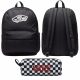  Rucsac Vans city kool Rucsac clasic Negru VN000H4YBLK1 negru + trusă pentru creion Vans PENCIL POUCH-B VN0A7UEPY28 Blk/WhtChk