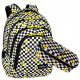  Rucsac școlar CoolPack cu mai multe compartimente, alb, negru, multicolor