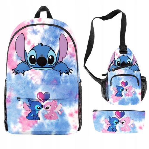  SET RUACAC SCOALA STICH TUIE GEANT 3IN1, Lilo and Stitch, Multicolor