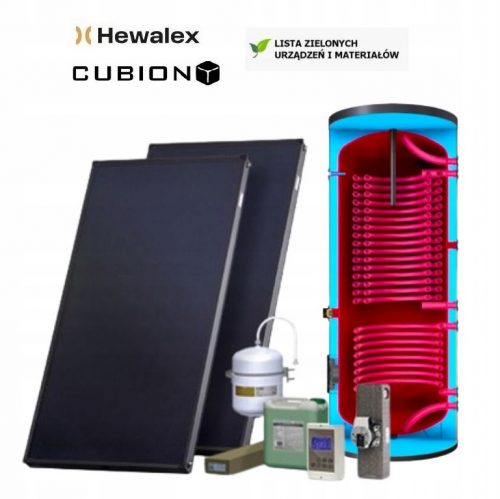  Set solar Komfort Plus, 2 colectoare Hewalex + incalzitor hibrid 200L