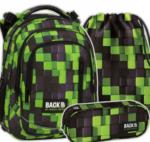  RUCSAC SCOALA DE TINERI PENTRU BIEIETI COLECTIA BACKUP PIXELE BLOCKS 2024 + alte 2 produse