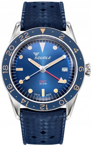  Ceas pentru bărbați SQUALE Sub-39 GMT Vintage Blue SUB39GMTB.HTB