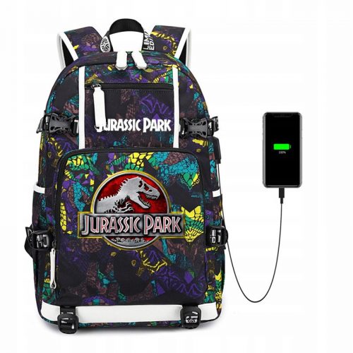  RUCSAC MARE JURASSIC PARK WORLD, IMPERMEABIL, DESIGN NOI