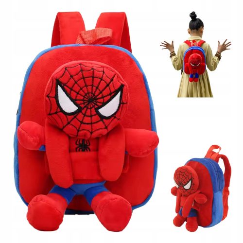  RUCSAC DE PELUȘ PENTRU COPII PREȘCOLARI 2în1 CU CADOU DE PELUȘ MASCOTA SPIDERMAN