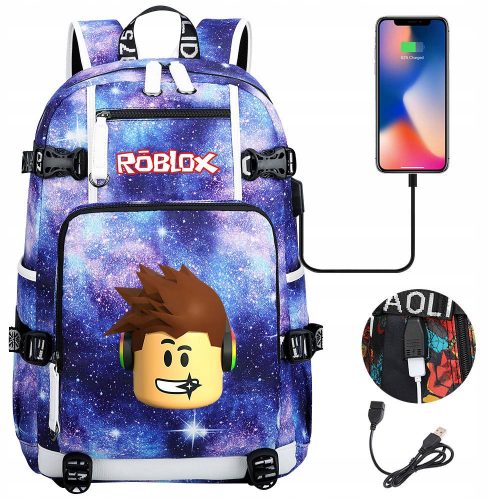  Rucsac școală cu mai multe compartimente Roblox) Multicolor