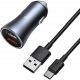  ÎNCĂRCĂTOR RAPID AUTO BASEUS SURSA DE ALIMENTARE USB 2XUSB 40W + CABLU USB-C 1M