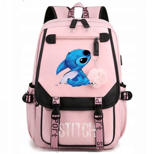  Rucsac școlar cu mai multe compartimente Lilo and Stitch SH, negru