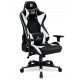  Scaun gaming Imba Hunter, piele ecologica alb-negru