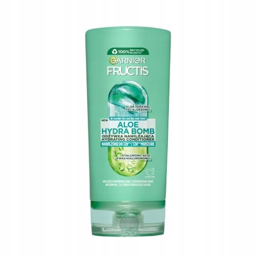  Balsam de întărire hidratant Garnier Fructis Aloe Hydra Bomb pentru păr deshidratat cu extract de frunze de aloe și glicerină 200 ml