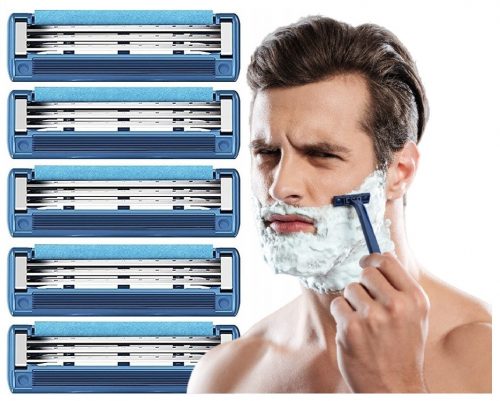  Gillette Mach3 Turbo Lame de schimb pentru aparate de ras, 5 bucati