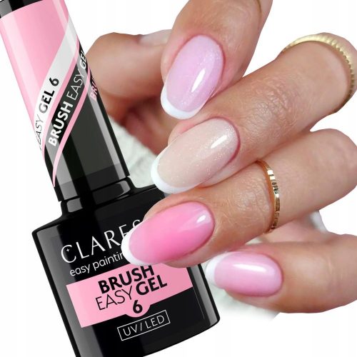  CLARESA BRUSH EASY GEL GEL UNGHII ÎN STICLĂ CU PERIE 6 ROZURI 5g