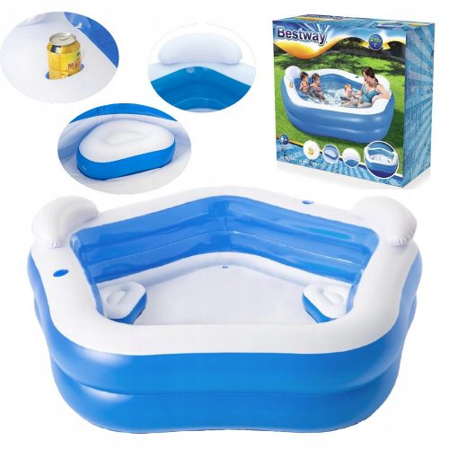  Piscina gonflabila rotunda Bestway 213 x 206 cm