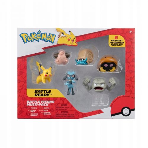  Figurine de luptă POKEMON Pikachu, Cleffa, Riolu, Geodude, Omanyte, Kabuto W7