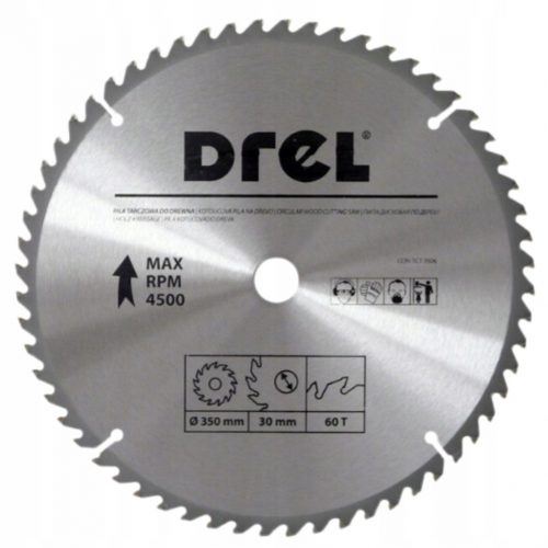  Pânză de ferăstrău pentru lemn Drel CON-TCT-3506 350x30 mm 60T