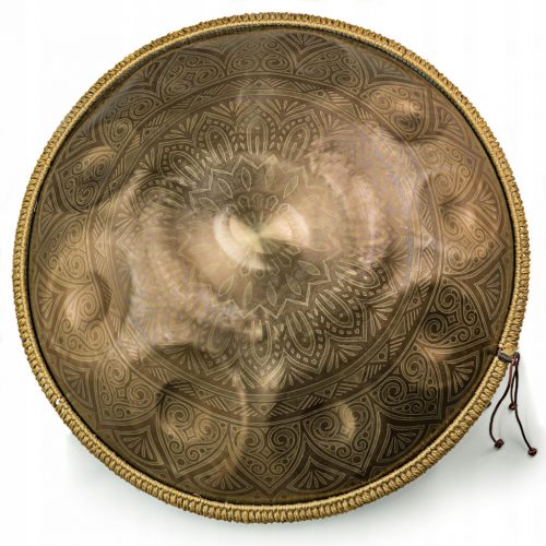  Handpan Hangdrum, decorat manual, 22 inch, 10 sunete