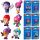  BRAWL STARS SET 6 FIGURI MR P + SHELLY + ROSA + TARA + FRANK + COLT