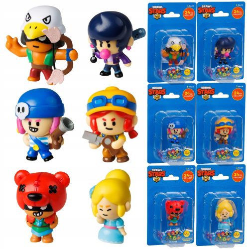 BRAWL STARS SET 6 FIGURINES BIBI + NITA + PIPER + BO + PENNY + JESSIE