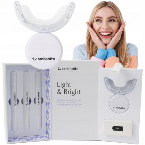  Smile bite Dispozitiv de ALBIRE A DINTII cu LED-uri si gel Smilebite