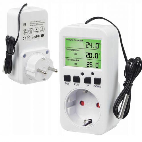  PRISE TERMOSTAT REGULATOR DE TEMPERATURA SONDA ELECTRONICA DIGITALA 230V