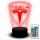  Lampa de birou LED Statueta Logo Tesla Model S 3 YX Gravura USB Auto